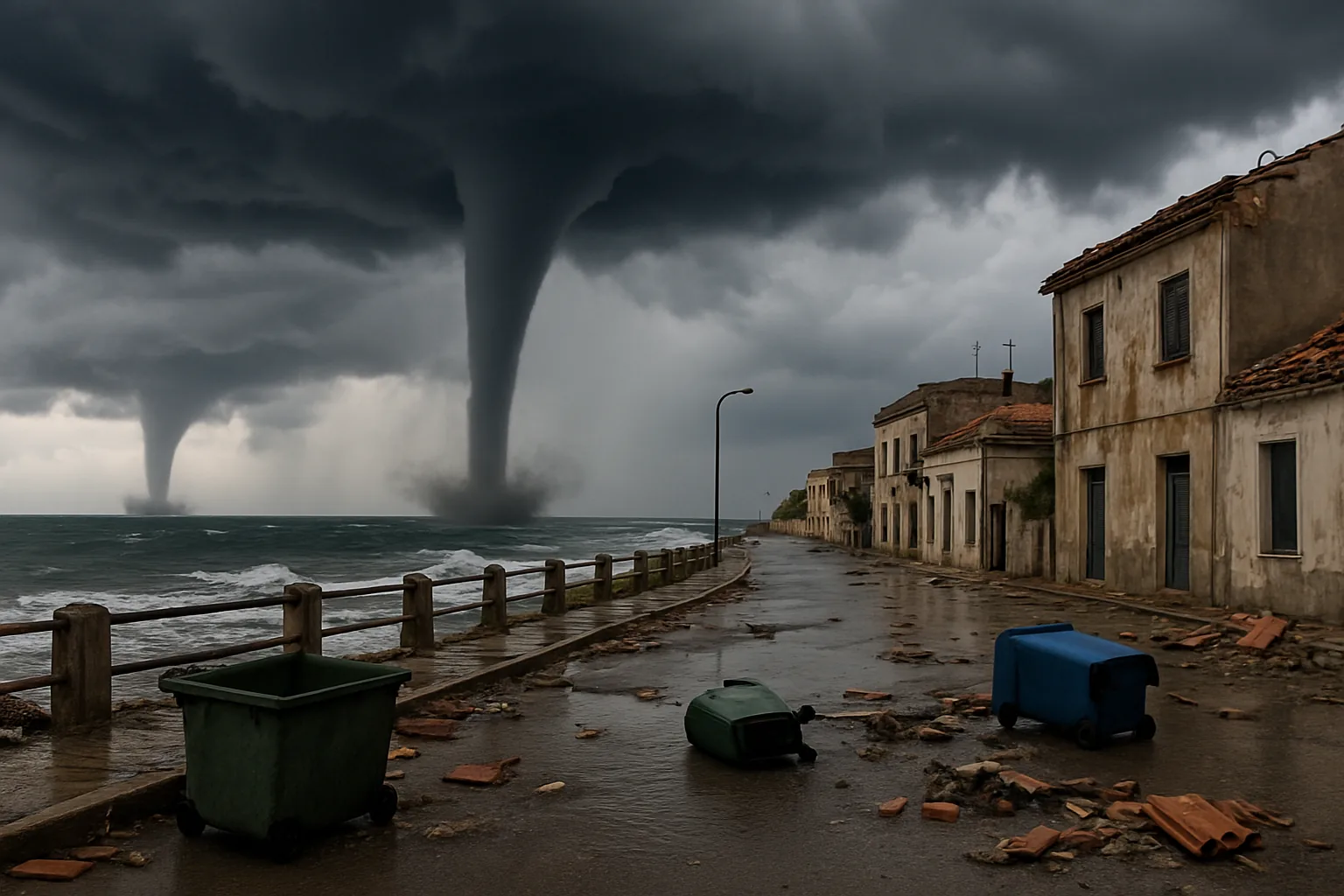 Trombe marine nel Trapanese: devastano Marsala e Petrosino, 11 famiglie sfollate